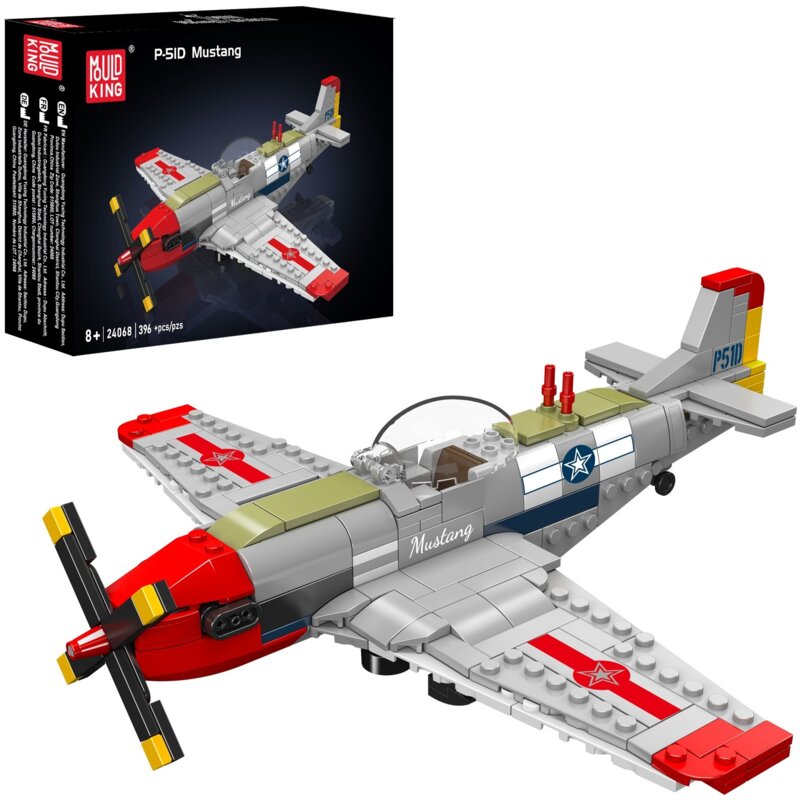 Mould King P-51D Mustang Fighter 24068 Zestaw klocków z 396 elementów