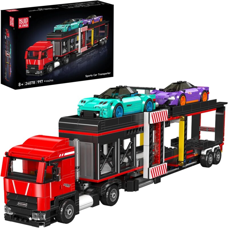 Klocki plastikowe MOULD KING Sports Car Transporter Truck 24078