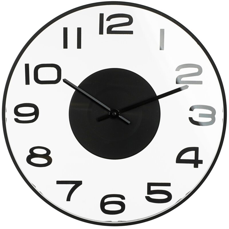 Zegar ścienny MICA Clasic 40 cm Czarno-biały