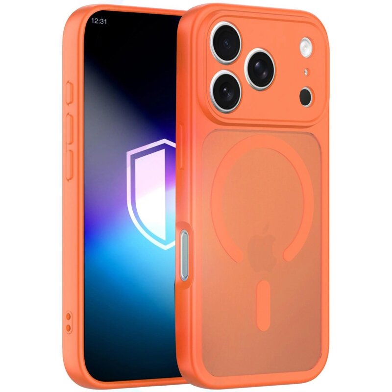 Etui 3MK Misty MagCase do Apple iPhone 17 Pro Pomarańczowy