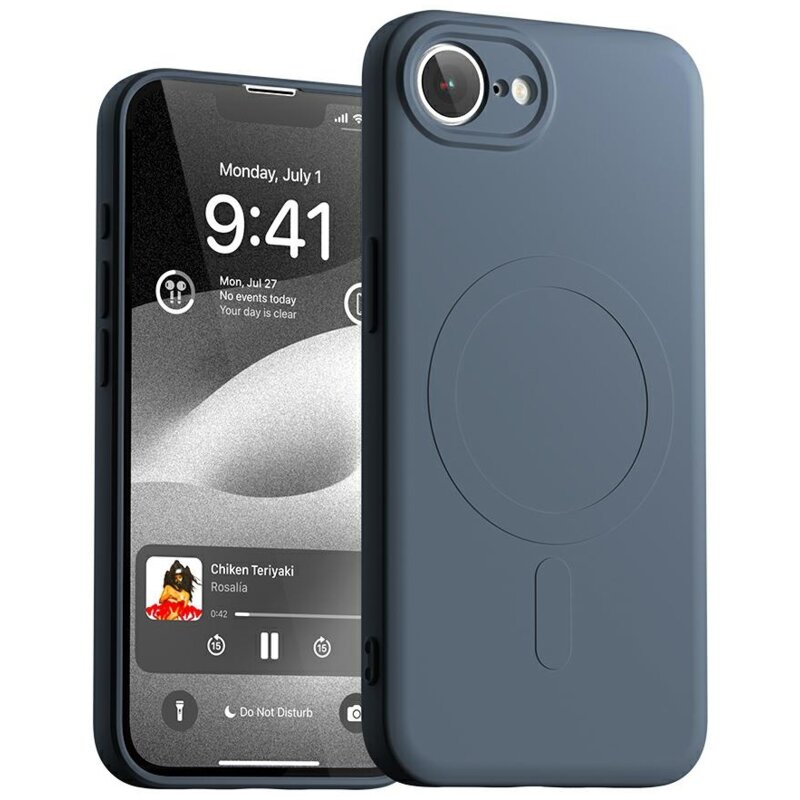 Etui MERCURY Semi-Silicone MagSafe do Apple iPhone 16e/17e Granatowy