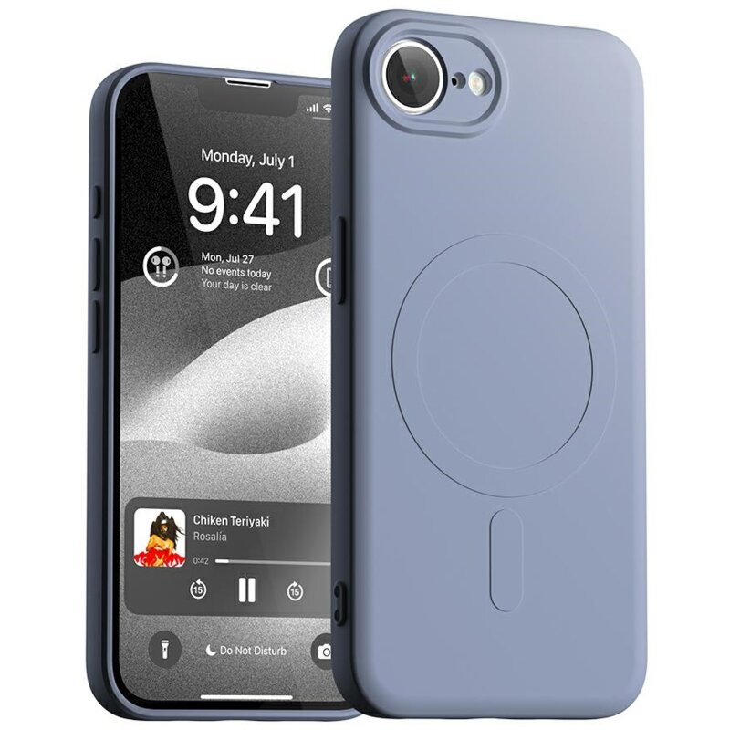 Etui MERCURY Semi-Silicone MagSafe do Apple iPhone 16e/17e Liliowy fiolet
