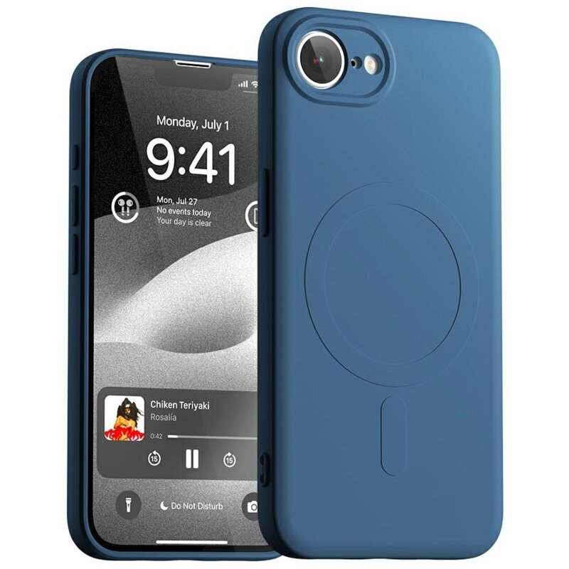 Etui MERCURY Semi-Silicone MagSafe do Apple iPhone 16e/17e Niebieski
