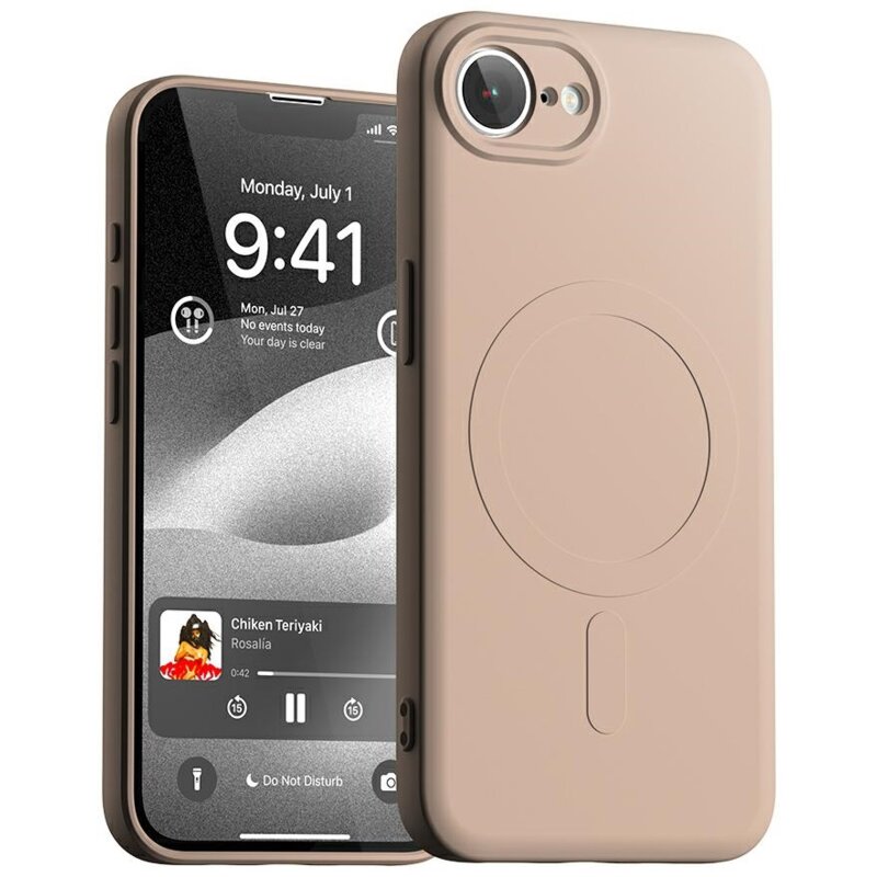 Etui MERCURY Semi-Silicone MagSafe do Apple iPhone 16e/17e Różowo-piaskowy