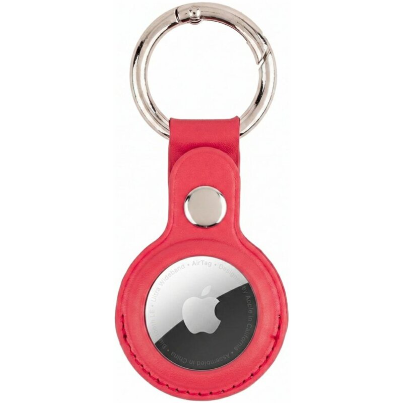 Brelok MERCURY Leather do Apple AirTag Czerwony