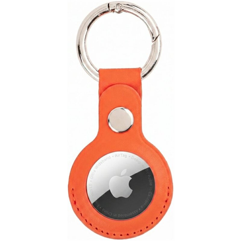 Brelok MERCURY Leather do Apple AirTag Pomarańczowy