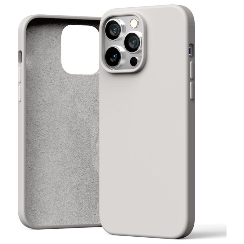 Etui MERCURY Silicone do Apple iPhone 15 Pro Max Jasnoszary
