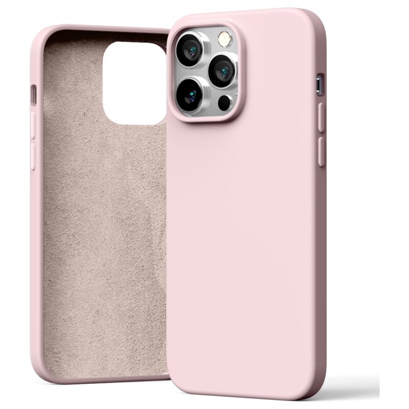 Etui MERCURY Silicone do Apple iPhone 15 Pro Max Różowo-piaskowy