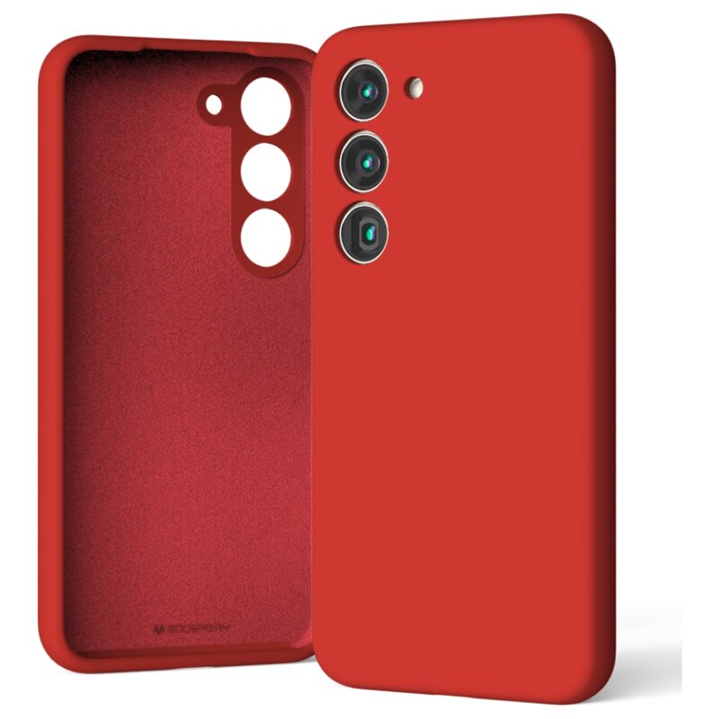 Etui MERCURY Silicone do Samsung Galaxy S23 Czerwony