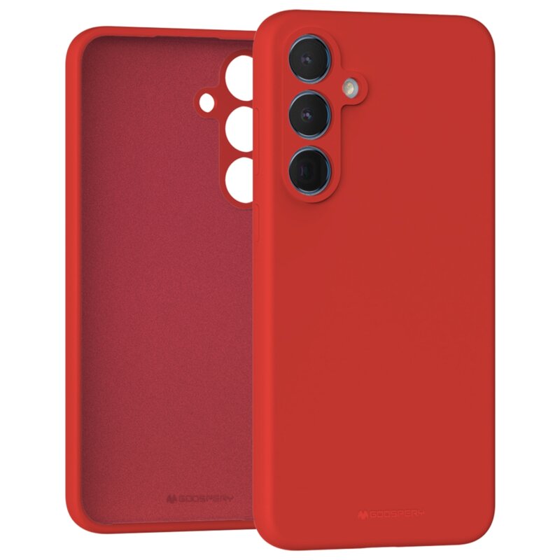 Etui MERCURY Silicone do Samsung Galaxy A55 Czerwony