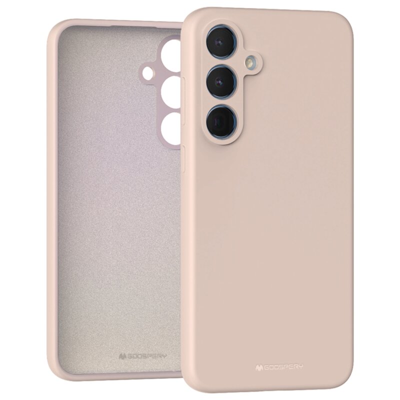 Etui MERCURY Silicone do Samsung Galaxy A55 Różowo-piaskowy