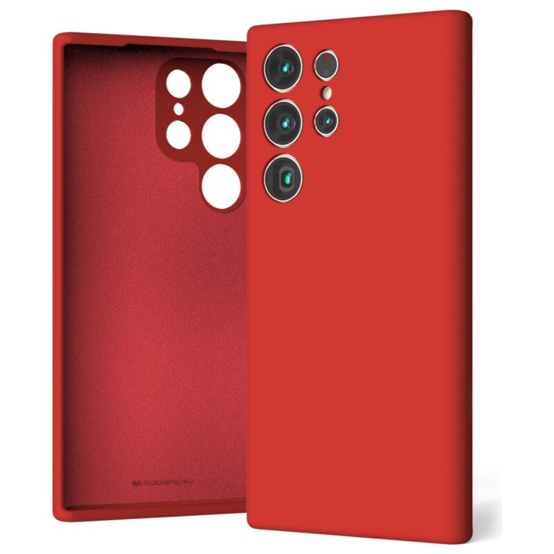 Etui MERCURY Silicone do Samsung Galaxy S23 Ultra Czerwony