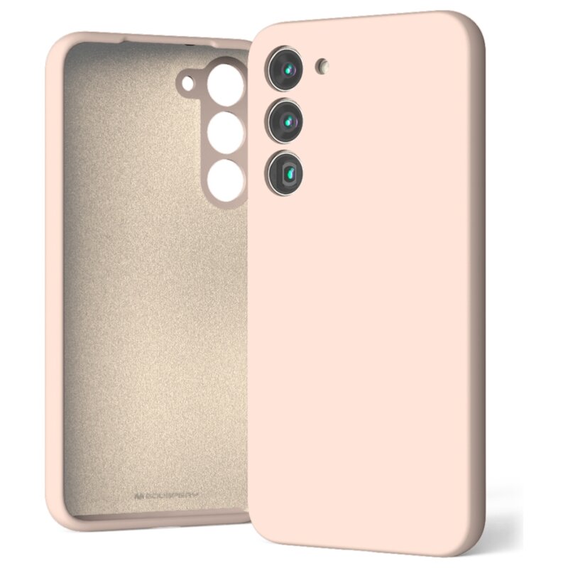 Etui MERCURY Silicone do Samsung Galaxy S23+ Różowo-piaskowy