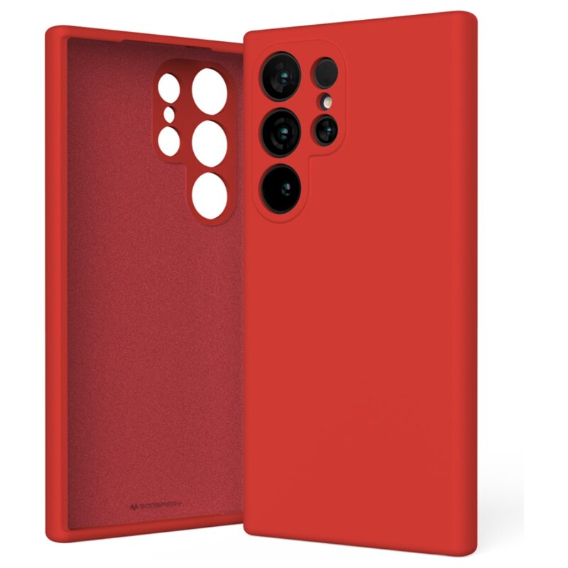 Etui MERCURY Silicone do Samsung Galaxy S24 Ultra Czerwony