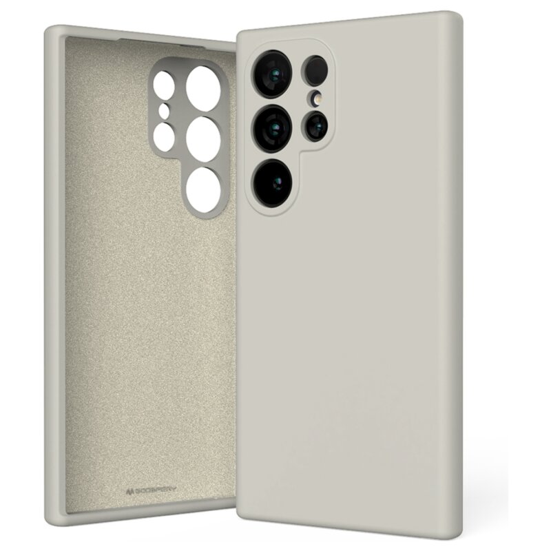 Etui MERCURY Silicone do Samsung Galaxy S24 Ultra Kamienny