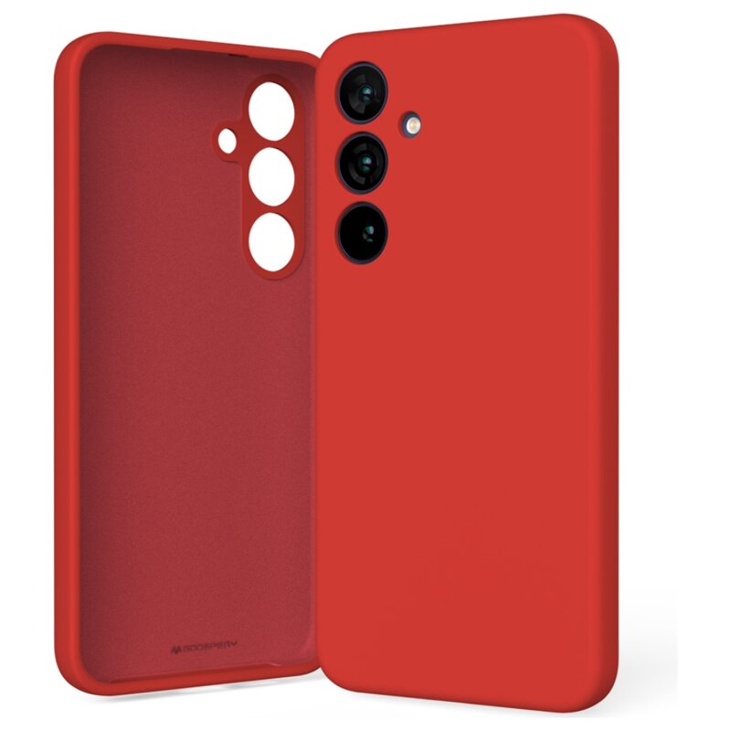 Etui MERCURY Silicone do Samsung Galaxy S24+ Czerwony