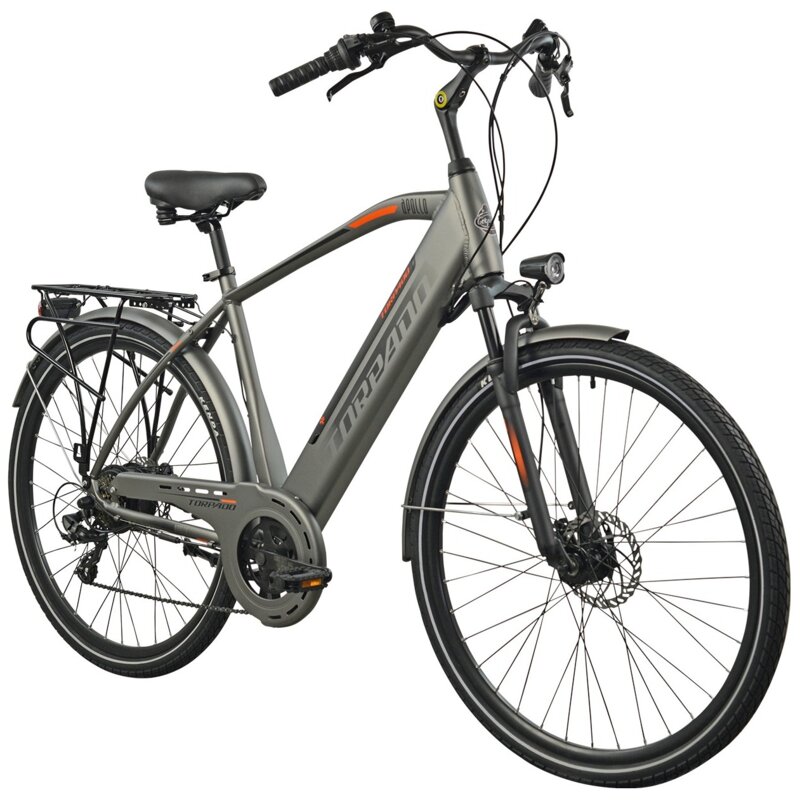 Rower elektryczny TORPADO Apollo M54 U21 28 cali Szary