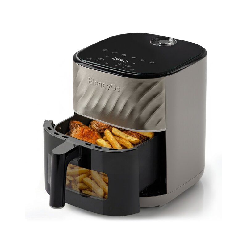 Air Fryer Frytkownica beztłuszczowa BLENDYGO Air 6l z okienkiem do obserwacji postępów gotowania Szampański