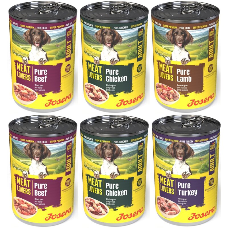 Karma dla psa JOSERA Meatlovers Adult Pure Multipack 6 x 400 g