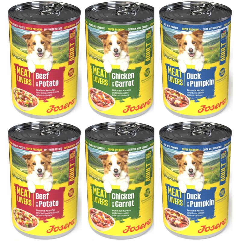 Karma dla psa JOSERA Meatlovers Adult Menu Multipack 6 x 400 g