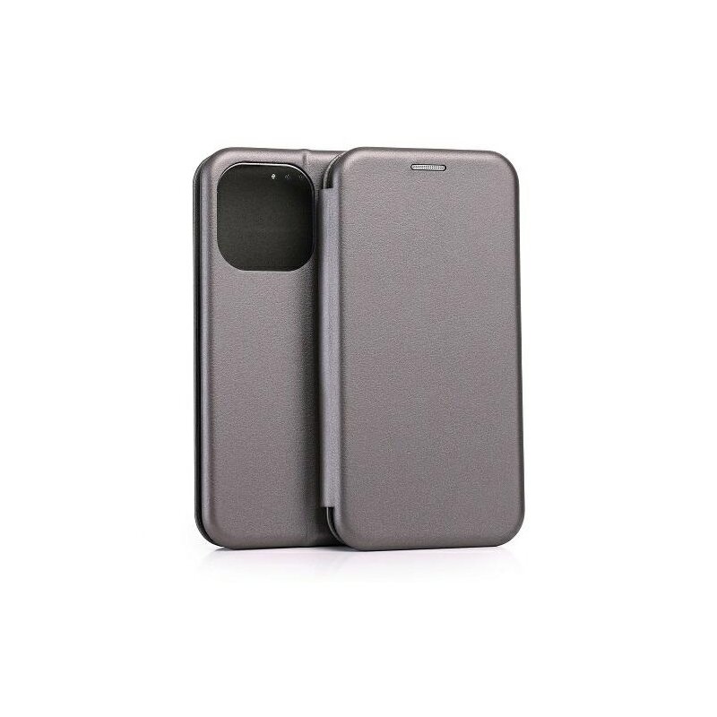 Etui BELINE Book Magnetic do Apple iPhone 15 Pro Stalowy