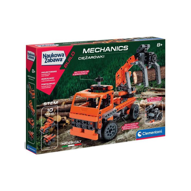 Klocki plastikowe CLEMENTONI Naukowa zabawa Mechanics Ciężarówki 60992