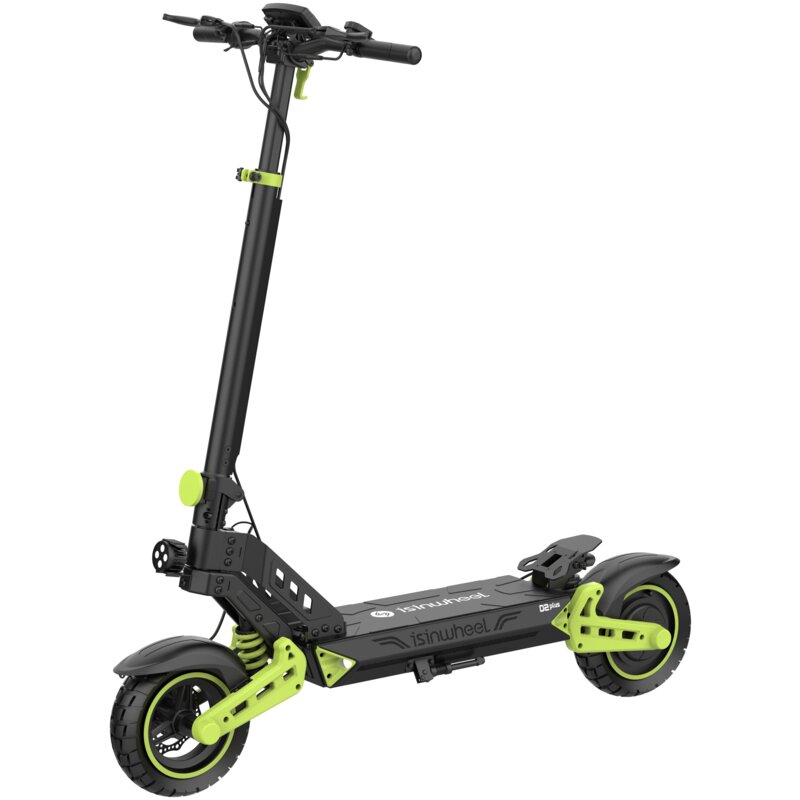 Hulajnoga elektryczna ISINWHEEL D2 Plus Sakwa w zestawie Czarno-zielony