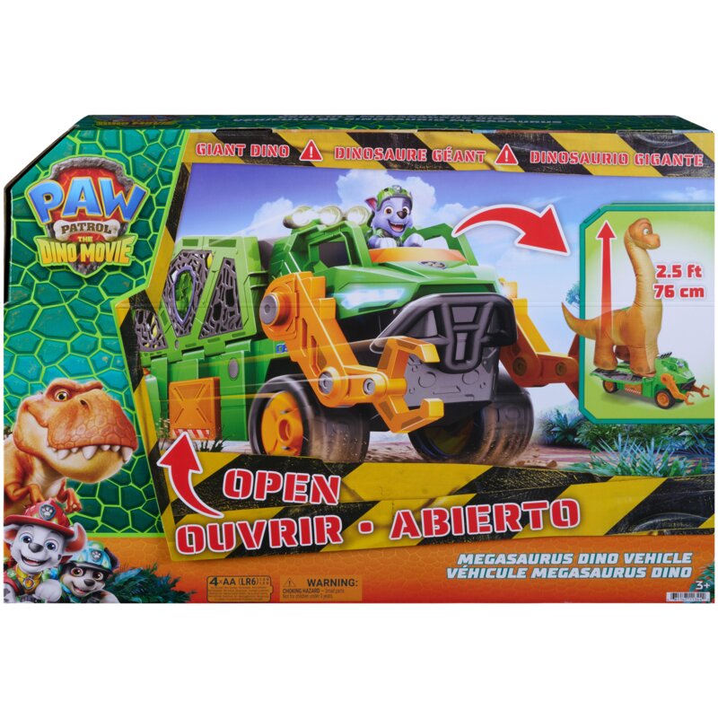 Pojazd SPIN MASTER Psi Patrol: Dino Movie Mega pojazd z dmuchanym dinozaurem 6075939