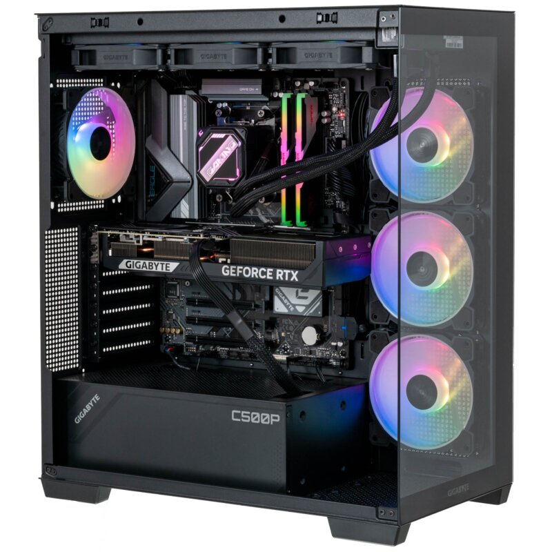 Komputer MAD DOG Powered by Gigabyte C500-A10WR32WP R7-7800X3D 32GB RAM 1TB SSD GeForce RTX5070 DLSS 4.5 Wi-Fi Windows 11 Professional