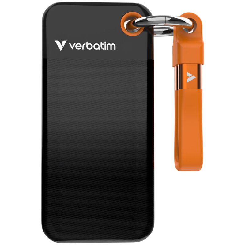 Dysk VERBATIM Pocket 256GB SSD Czarno-pomarańczowy