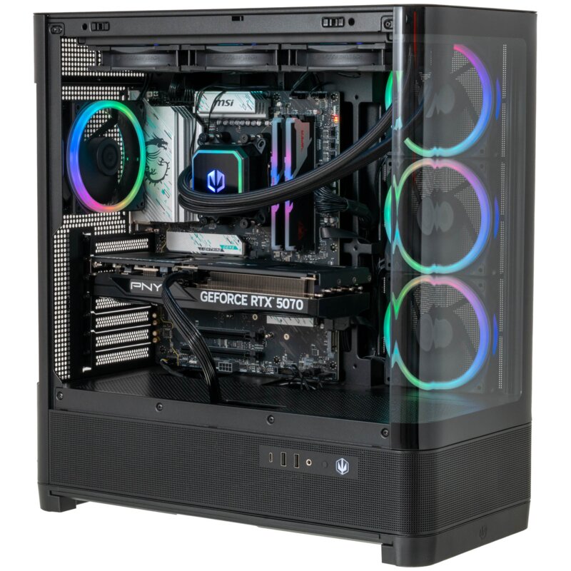 Komputer MAD DOG AQUARIUS-A04WR32WP R7-7800X3D 32GB RAM 1TB SSD GeForce RTX5070 DLSS 4.5 Wi-Fi Windows 11 Professional