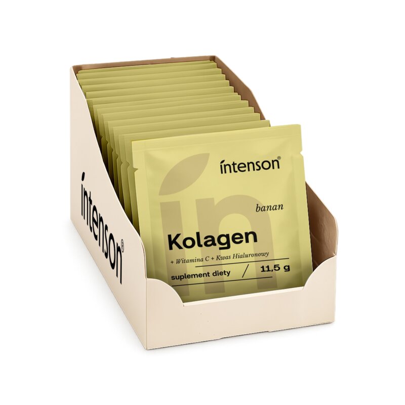 Kolagen INTENSON Witamina C + Kwas hialuronowy Bananowy (20 x 11.5 g)