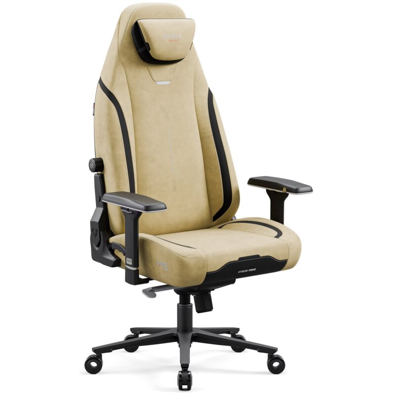 Fotel gamingowy DIABLO CHAIRS X-Eye Prime Normal Size Żółto-zielony