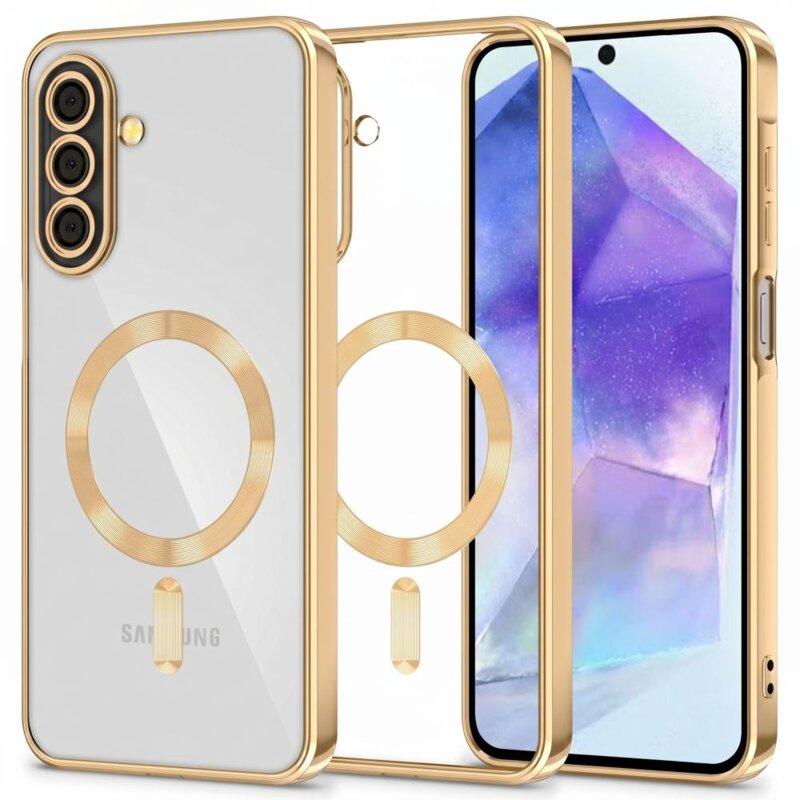 Etui TECH-PROTECT MagFlex MagSafe do Samsung Galaxy A27 5G Przezroczysto-złoty