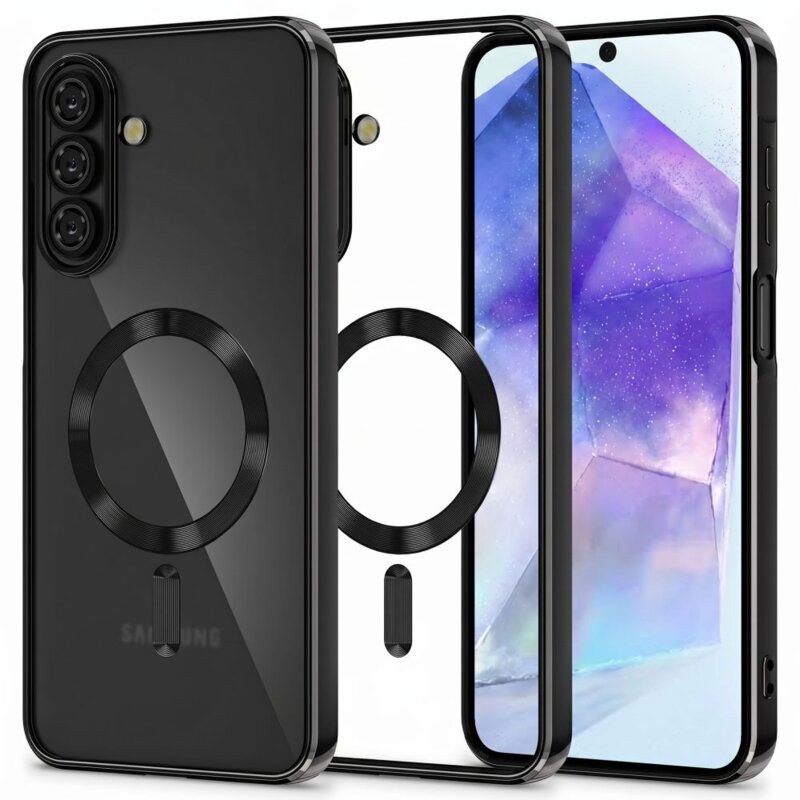 Etui TECH-PROTECT MagFlex MagSafe do Samsung Galaxy A27 5G Przezroczysto-czarny