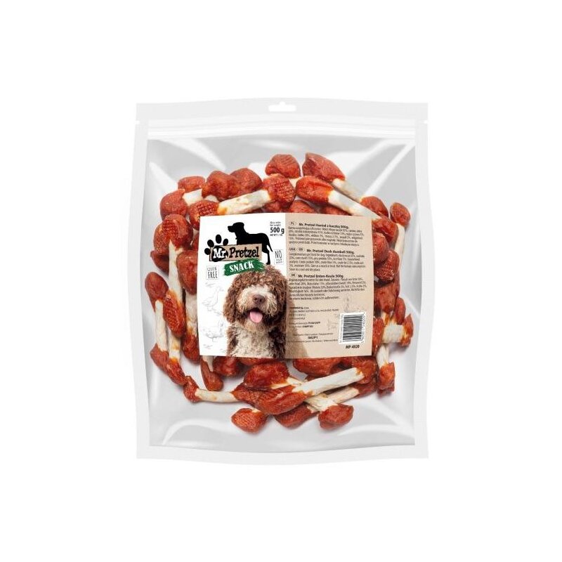 Przysmak dla psa MR. PRETZEL Hantel z kaczką 500 g