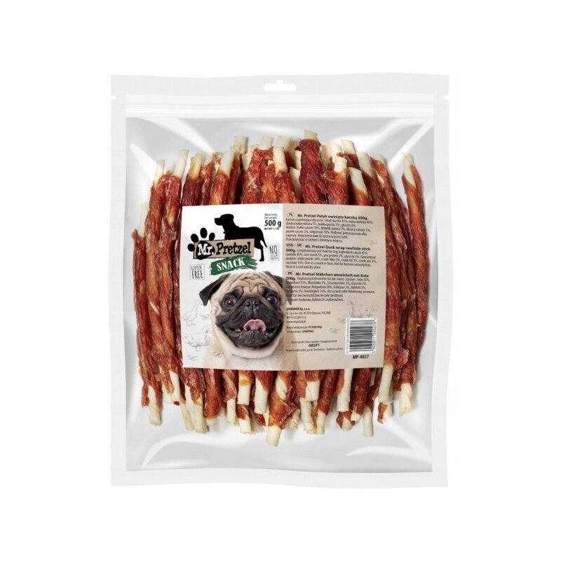 Przysmak dla psa MR. PRETZEL Patyk owinięty kaczką 500 g