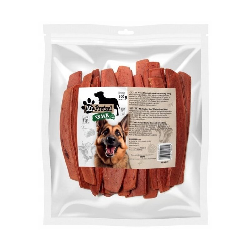 Przysmak dla psa MR. PRETZEL Filety z wołowiny 500 g
