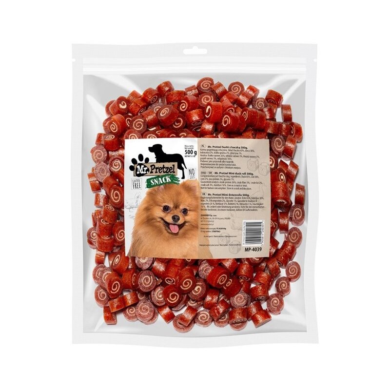 Przysmak dla psa MR. PRETZEL Sushi z kaczką 500 g