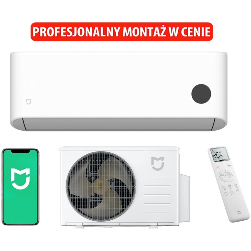 Klimatyzator Split, Pompa ciepła powietrze - powietrze XIAOMI Mijia Air Conditioner Eco 2.6 kW z usługą montażu