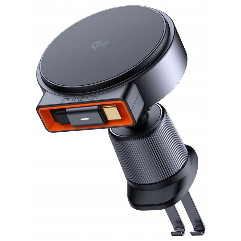 Uchwyt na telefon i smartfon MCDODO CH-0091 MagSafe QI2 15W Czarny uchwyt samochodowy na kratkę nawiewu i deskę rozdzielczą