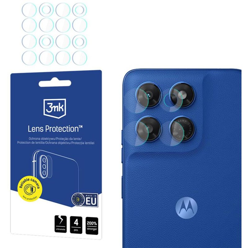 Szkło hybrydowe na obiektyw 3MK Lens Protection do Motorola Moto G37/G37 Power/G47 (4 szt.)