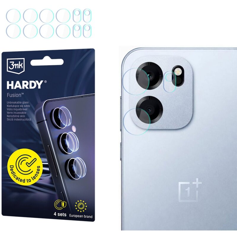 Szkło hybrydowe na obiektyw 3MK Hardy Fusion Lens Protection do OnePlus Nord CE 6 (4 szt.)