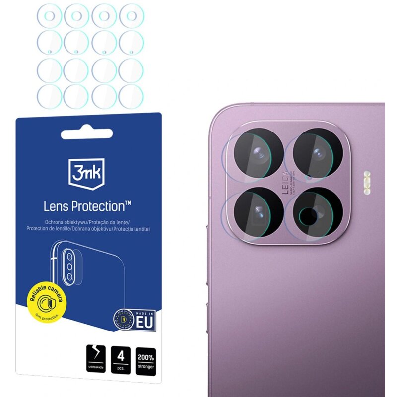 Szkło hybrydowe na obiektyw 3MK Lens Protection do Xiaomi 17T Pro (4 szt.)
