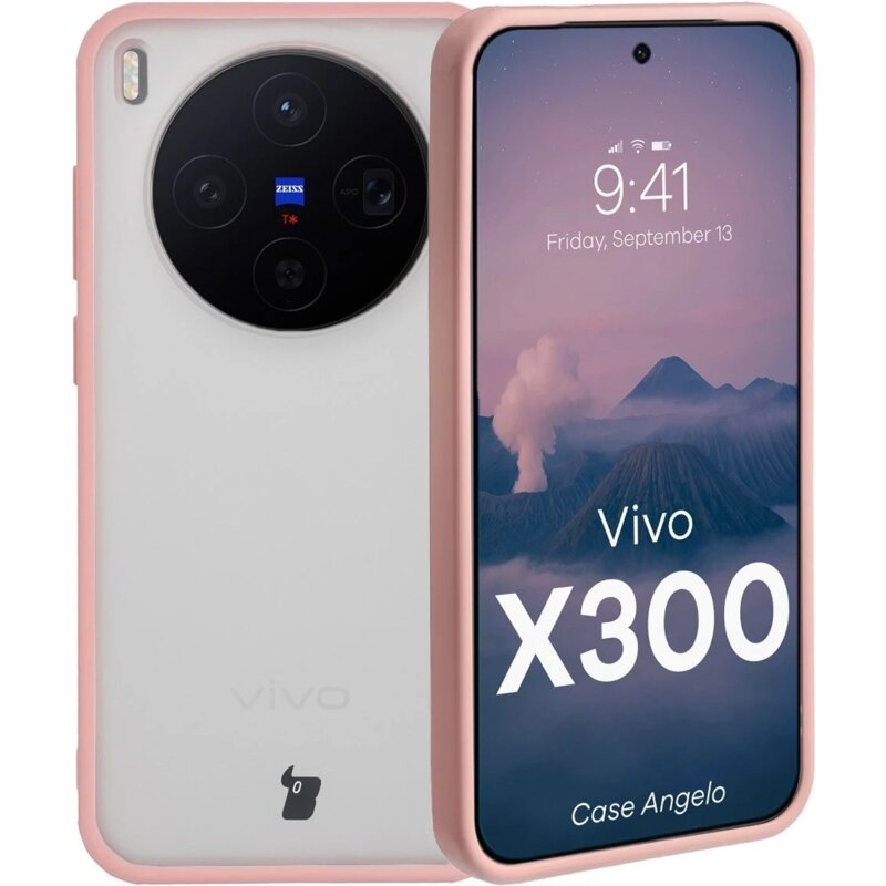 Bizon Angelo do Vivo X300 Półprzeźroczyste z różowa ramką