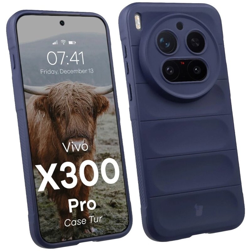 Etui BIZON Tur do Vivo X300 Pro Granatowy