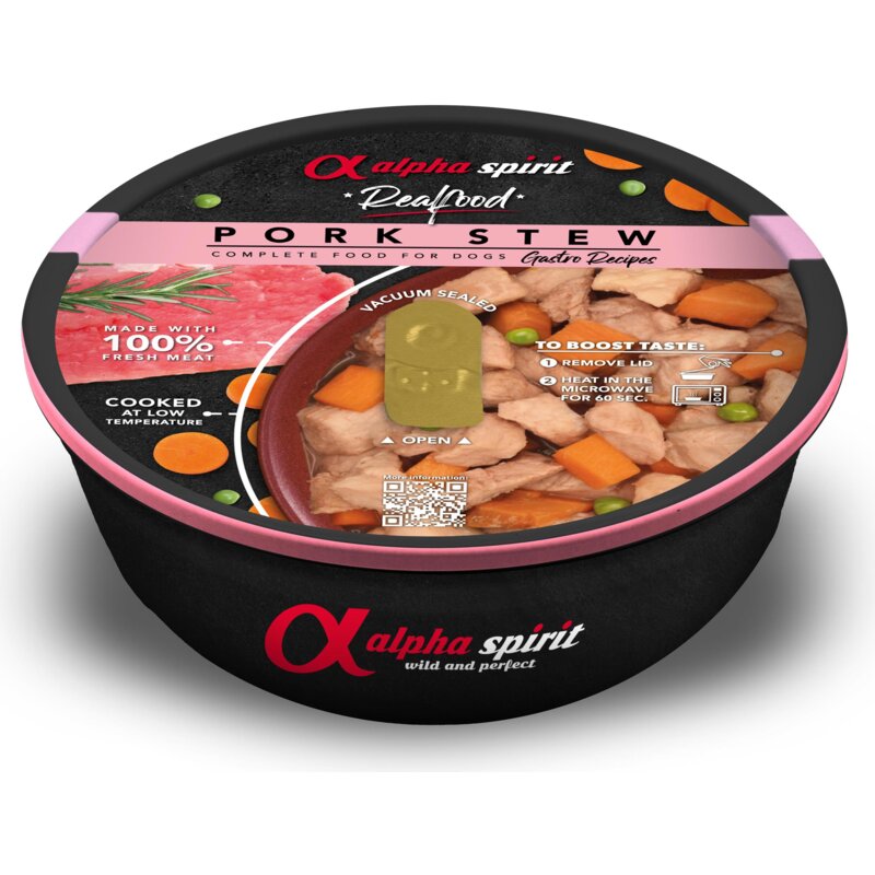 Karma dla psa ALPHA SPIRIT Real Food Pork Stew 280 g