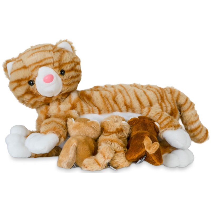 Maskotka MAMANIMALS Mama kotek ruda z małymi MM2020611 (4 szt.)