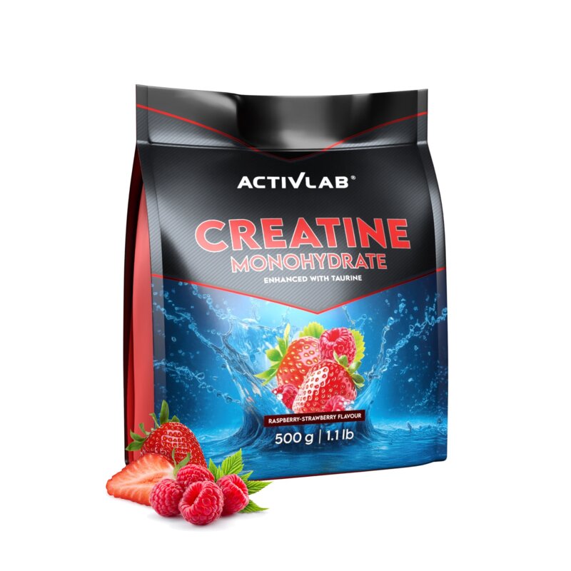 Monohydrat kreatyny ACTIVLAB Malinowo-truskawkowy (500 g)