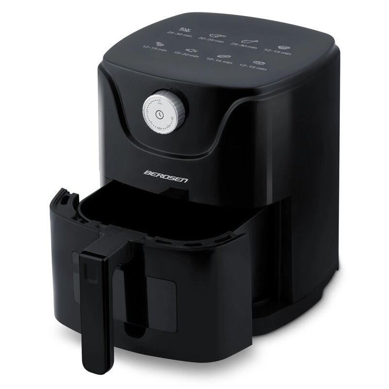 Air Fryer Frytkownica beztłuszczowa BERDSEN BD-654 2.5l 8 automatycznych programów, okienko podglądu